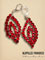 Hand-made ballroom earrings-red