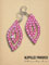 Hand-made ballroom earrings-Fluo pink