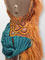 Africa robe de danse latine avec plumes d'autruche, taille S/M