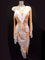 Emira, nude style fully stones silver fringe latin dance dress, size in stock S/M/L