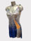 Bianna, belle robe de danse latine bleu brillant  argent, taille S/M en stock 