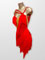 Luna, robe de danse latine,rouge  franges taille XS/S/M