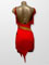 Luna, robe de danse latine,rouge  franges taille XS/S/M