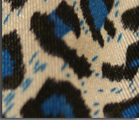 LY757: Leopard blue/white