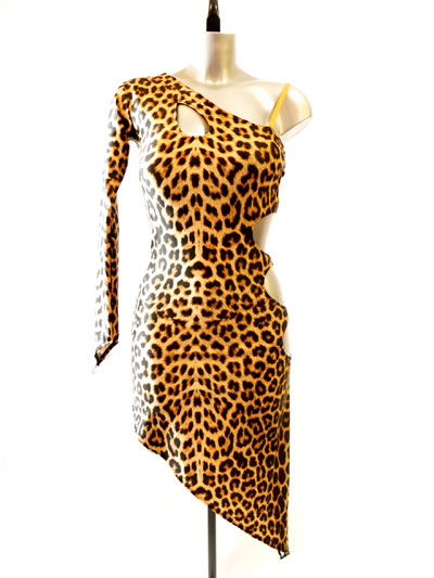 Katy leopard latin dance dress