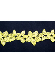 Yellow guipure lace