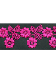 Fuchsia guipure lace