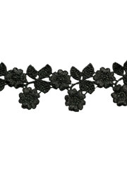 Black guipure lace