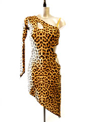 Katy leopard latin dance dress