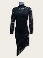 Octavia, beautiful black lace latin dance dress
