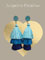 AC0530 Grading blue fringe earrings