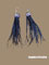 Black ostrich earrings