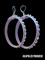 Big lilac ring earrings 