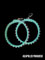 Big water green ring earrings 