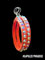 Big orange ring earrings 