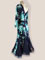 RU030 Dark royal blue floral practice dress 
