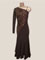 Celia black lace ballroom practice dance gown