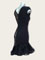 Maera lgante tenue de danse latine en dentelle noire 