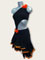 Justine -Robe de danse latine noire/orange, taille S/XS