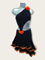 Justine -Robe de danse latine noire/orange, taille S/XS