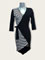 Lita, black and white wrap style dance dress