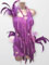 Lavandula purple long feather latin dance dress, size S/M