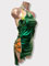 Robe de danse latine vert métallique Scarabée, taille S/M/L en stock 