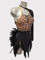 Fauve, la robe de danse latine au style sauvage avec plume noire