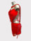 Nardia, robe de danse latine rouge avec strass taille S/M en stock