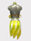 Lelia fluo yellow fringes latin dance dress, in stock size S/M
