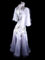 Livia romantic white to gray ballroom dance dress, in stock size 38/40/42