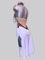 Kalista, robe latine lopard avec une jupe plisse blanche 