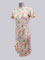 Anika, short sleeves floral style tango dress