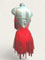 Ivy shining stones red latin fringe dress