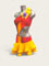 Coralie tropical Sunset One-Shoulder Latin Dance Dress