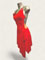 Alicia luxury Red Crystal Latin Dance Dress