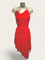 Alicia luxury Red Crystal Latin Dance Dress