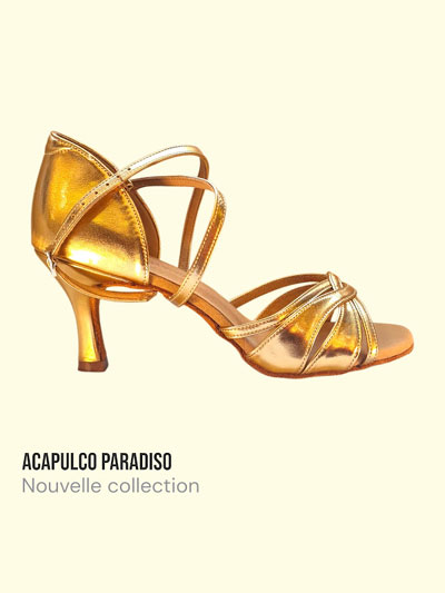 2383 SOUL DANCE lady's leather latin gold leather dance shoes