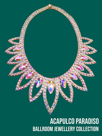 Collier Ballroom glamour avec grosses pierres