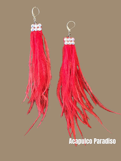 Plume d'autruche Rouge