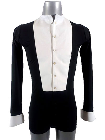 Chemise standard pour frac/ danse sportive/danse de salon-noir/noir