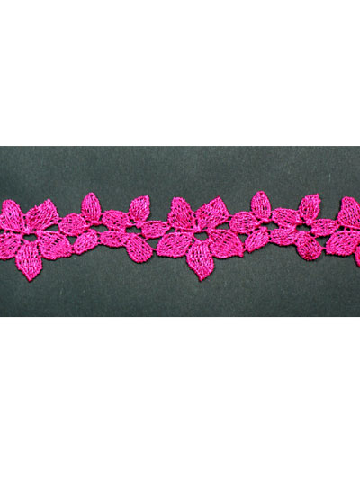 Guipure dentelle rose