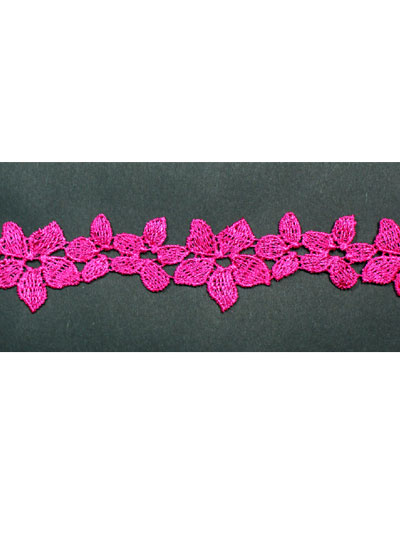 Fuchsia guipure lace