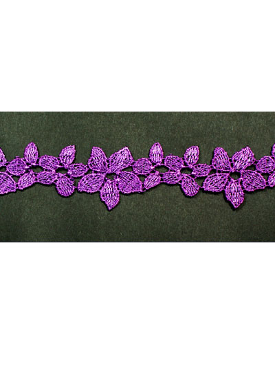 Purple guipure lace