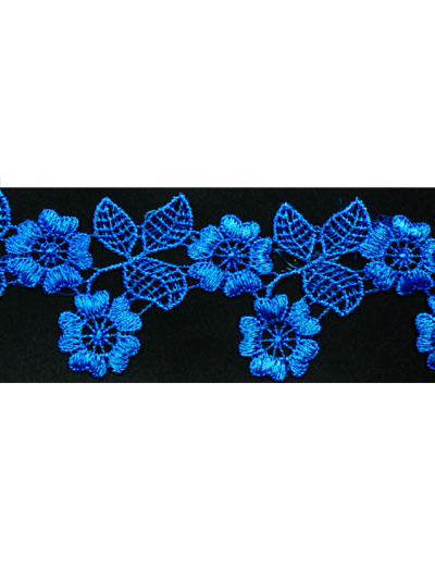 Blue guipure lace