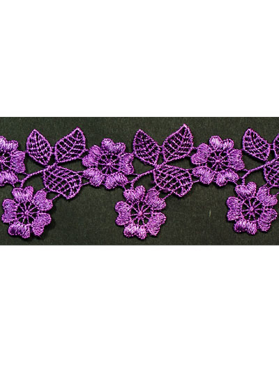 Purple guipure lace