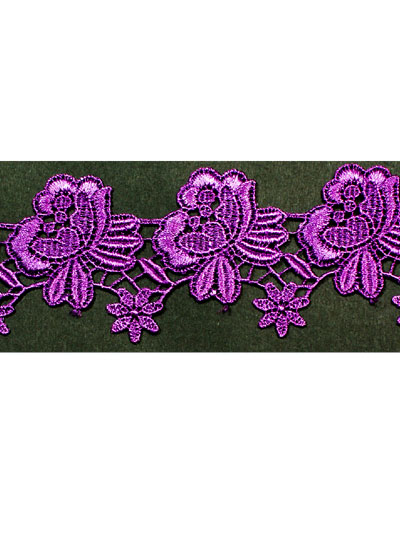 Purple guipure lace