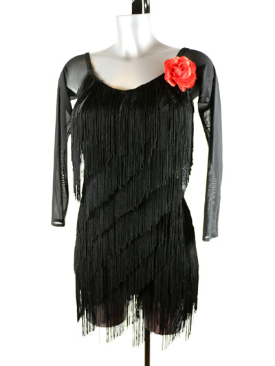 Barbora fringe latin dance dress