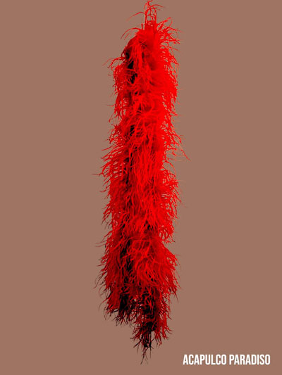 Orstrich feather 6ply Red