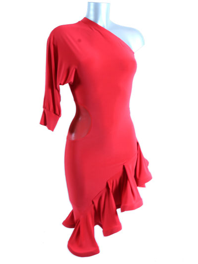 Agathe latin dance dress-red-L
